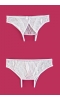 Эротические трусики Erolanta Lingerie Collection из стрейч-сетки белые (50-52)