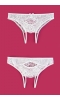 Эротические трусики Erolanta Lingerie Collection со вставкой стрейч-сетки белые (46-48)