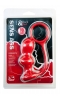 Анальная втулка TOYFA Black&amp;Red с эрекционным кольцом, силиконовая, красная, 10 см