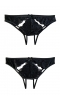 Эротические трусики Erolanta Lingerie Collection, кружевные с ажурными вырезами черные (46-48)