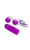 Вагинальные шарики TOYFA с вибрацией, ABS пластик, фиолетовые, Ø3 см