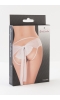 Эротические трусики Erolanta Lingerie Collection из стрейч-сетки с бантом, белые (42-44)