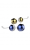 Вагинальные шарики Nalone Yany, металлические, синий + золото