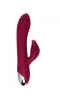 Вибратор с клиторальным стимулятором  L&#039;EROINA BY TOYFA SANGRA, бордовый, 20,5 см