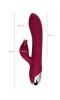 Вибратор с клиторальным стимулятором  L&#039;EROINA BY TOYFA SANGRA, бордовый, 20,5 см
