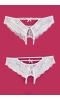 Эротические трусики Erolanta Lingerie Collection, кружевные белые (50-52)