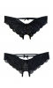 Эротические трусики Erolanta Lingerie Collection, кружевные черные (50-52)
