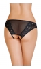 Эротические трусики Erolanta Lingerie Collection из стрейч-сетки черные (46-48)