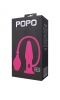 Надувная анальная втулка TOYFA POPO Pleasure с вибрацией, силиконовая, розовая, 10 см