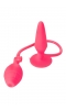Надувная анальная втулка TOYFA POPO Pleasure, силиконовая, розовая, L 120 мм