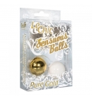 Вагинальные шарики золотистo-белые  Le Chic Sensuous D 3,5 см