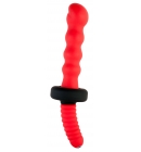 Вибратор TOYFA Black&amp;Red, силиконовый, красный, 18 см, Ø4,5