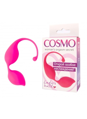 Вагинальные шарики COSMO цвет розовый неон D 30 мм
