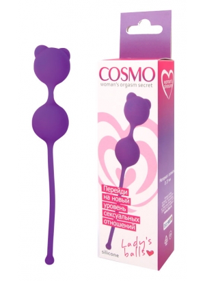 Вагинальные шарики COSMO цвет фиолетовый D 27 мм