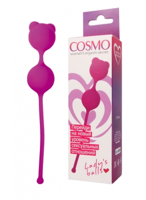 Вагинальные шарики COSMO цвет розовый D 27 мм