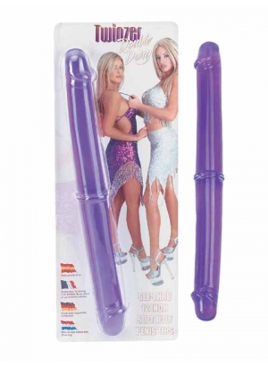 Фаллоимитатор Twinzer, фиолетовый, 30 см