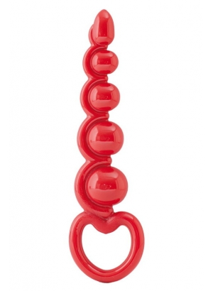 Анальные шарики - цепочка TOYFA BLACK&amp;RED, 13,5 см