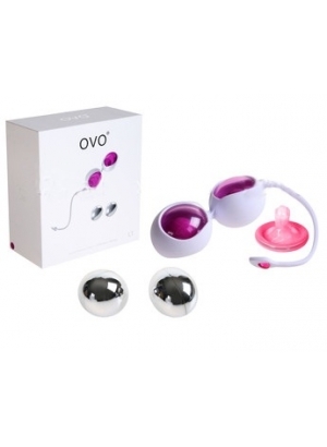 Вагинальные шарики из силикона L1 LOVE BALLS WHITE LIGHT VIOLET D 3,7 см