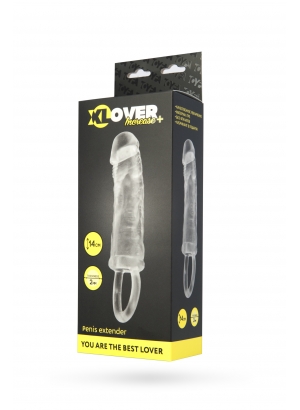 Насадка ToyFa XLover Increase+ прозрачная, увеличивающая размер, с кольцом, 14 см