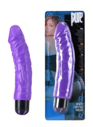 Вибратор Dream Toys реалистичный, водонепроницаемый, TPR, фиолетовый, 20,3 см