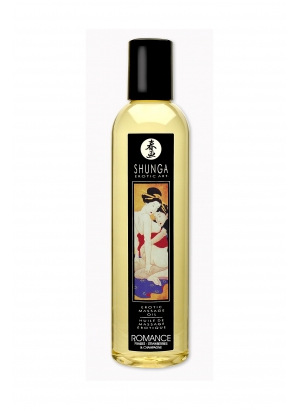 Массажное масло Shunga Клубника, возбуждающее, натуральное, 250 мл