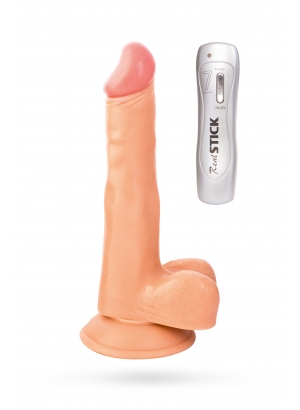 Вибратор TOYFA RealStick Nude реалистичный, 7 режимов вибрации, 17 см