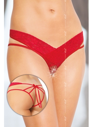 Стринги SoftLine Collection открытые красные-S/M