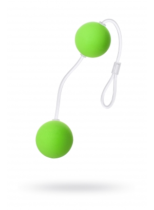 Вагинальные шарики Sexus Funny Five, ABS пластик, зелёные, Ø3 см