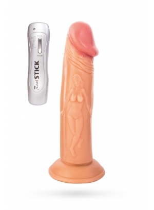 Вибратор TOYFA RealStick Nude реалистичный, 7 режимов вибрации, 19,5 см