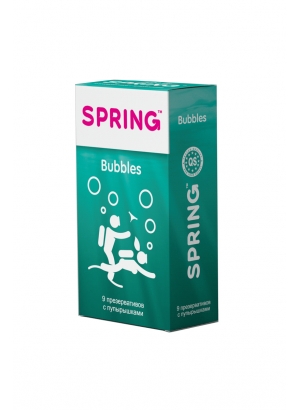 Презервативы SPRING BUBBLES - с пупырышками, №9 ШТ