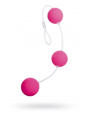 Анальные шарики Sexus Funny Five, ABS пластик, розовые, 19,5 см